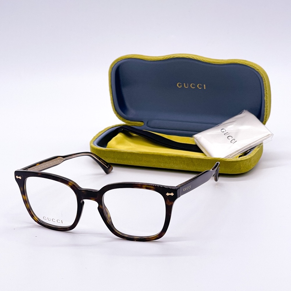 NEW GUCCI GG0184O 007 UNISEX EYEGLASSES GUCCI GG01840 007 HAVANA EYEWEAR GUCCI
